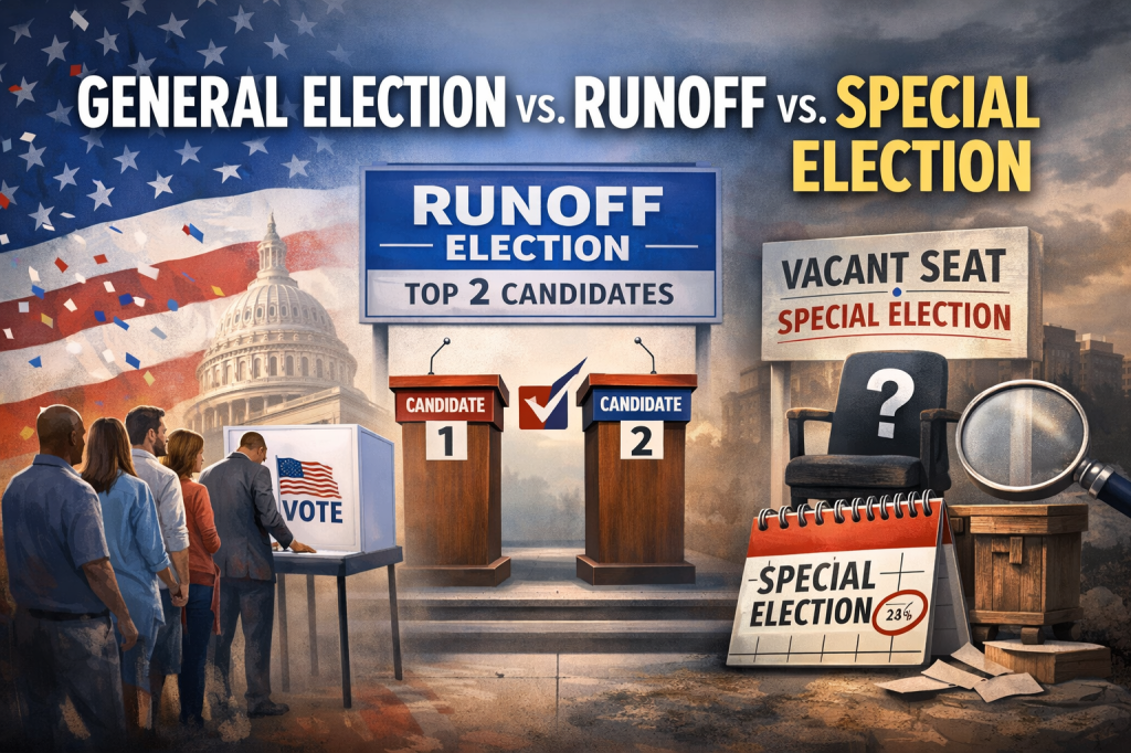 General Elections vs. Runoffs vs. Special Elections — What’s the Difference?
