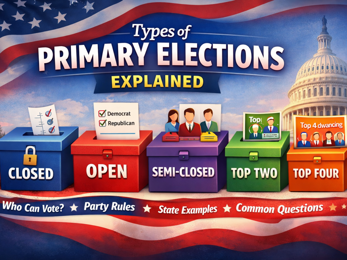 Primary Elections Explained: Closed, Open, Semi-Closed, Top-Two,&nbsp;Top-Four