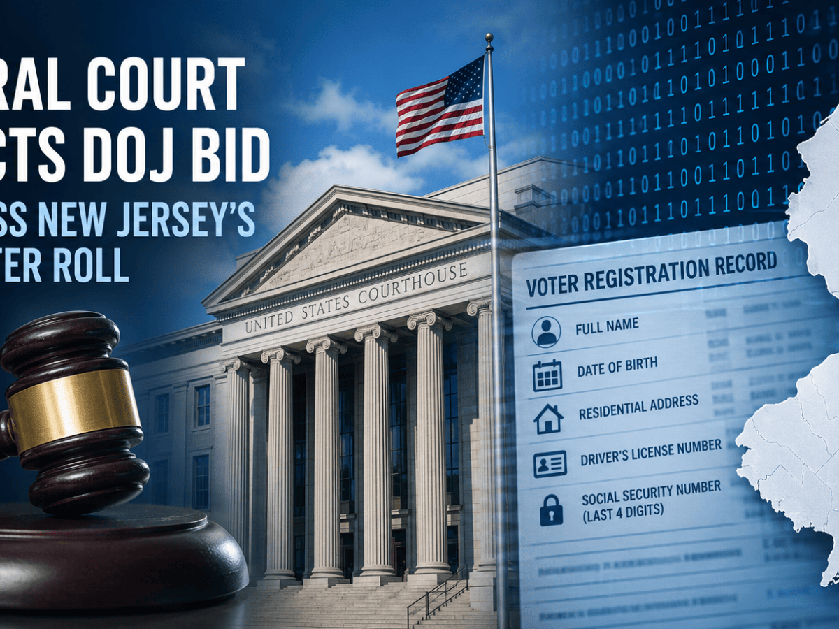 Federal Court Rejects DOJ Bid to Access New Jersey’s Full Voter&nbsp;Roll