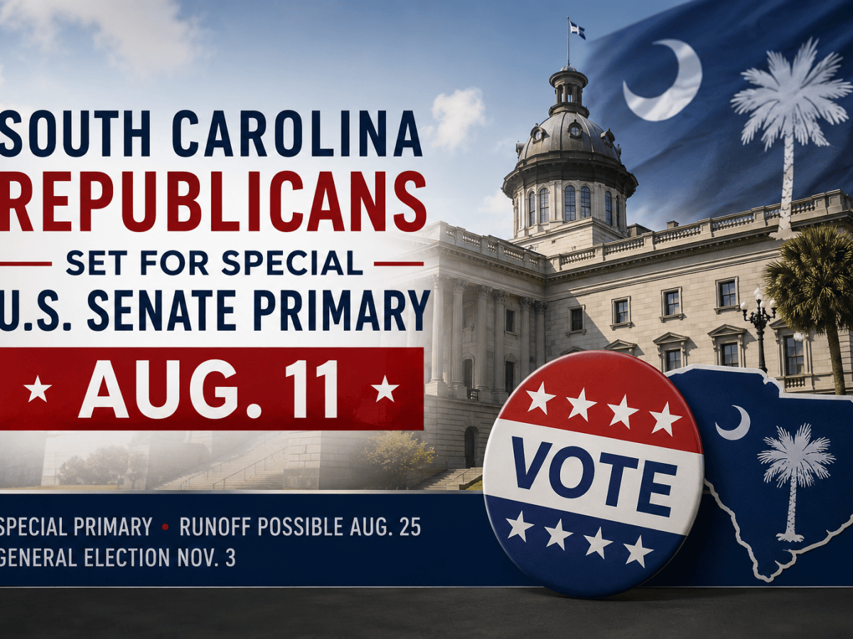South Carolina Republicans Set for Special U.S. Senate Primary Aug.&nbsp;11