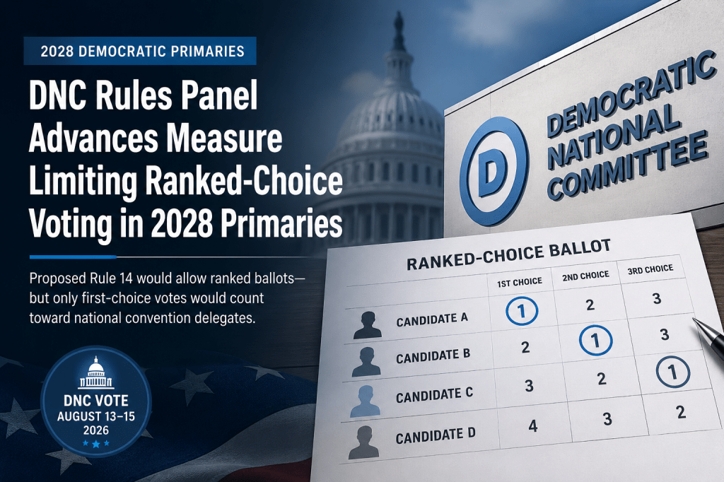 DNC Rules Panel Advances Measure Limiting Ranked-Choice Voting in 2028&nbsp;Primaries